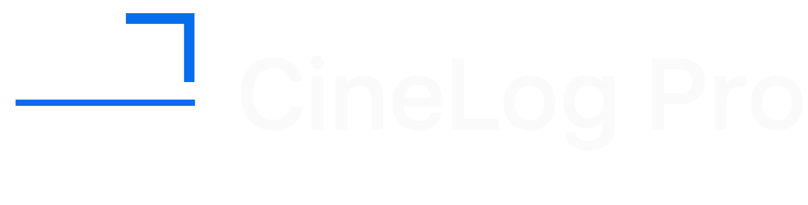 CineLog Pro brand logo for shot lists, call sheets, and production tools.